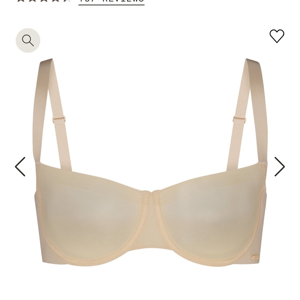 Skims unlined balconette bra 32D brand new with tags
